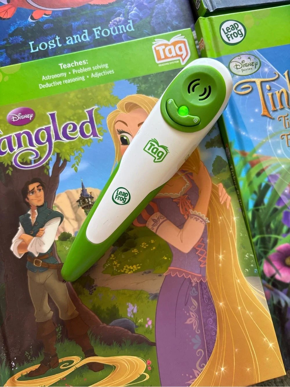 Leapfrog Tag Pen Reader System 11 Books Case Cord Bundle Disney Cars Learning